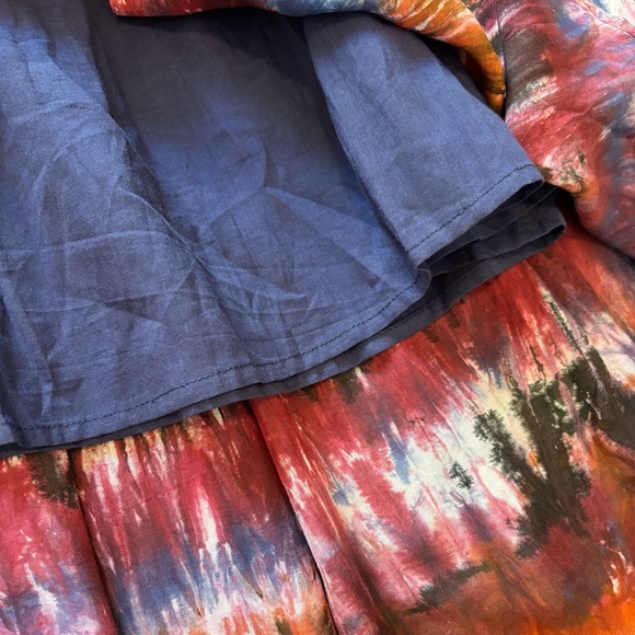 Anthropologie Oksana Norblack Norwhite Tie Dye Midi Skirt Women’s XS Boho - Picture 6 of 10